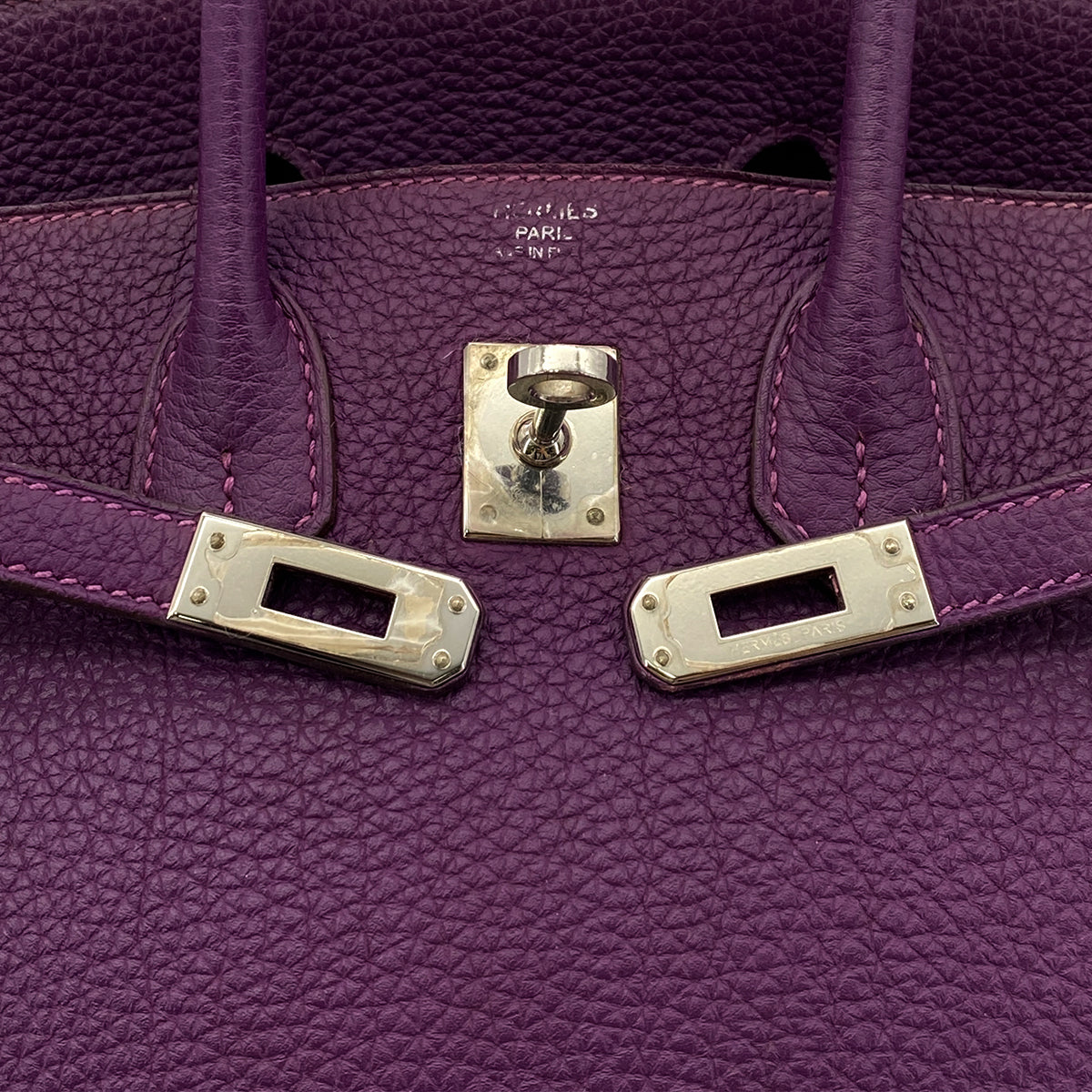 HERMES BIRKIN 25 ANEMONE TOGO HAND BAG □R SHW 90299366