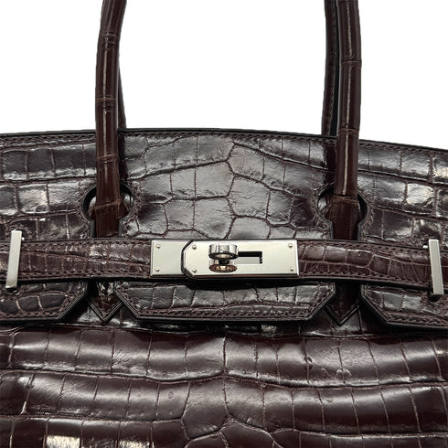 HERMES BIRKIN 30 COCAON CROCODILE NILOTICUS HAND BAG □L SHW 90299532 - PURPOSE