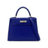 HERMES KELLY 28 SELLIER BLUE ROYAL EPSOM HAND SHOULDER BAG U 90299535 - PURPOSE