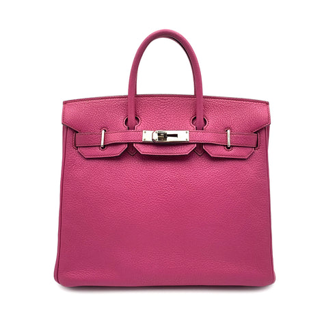 HERMES HAUT A COURROIES 28 FUCHSIA CHEVRE COROMANDEL HAND BAG ▢I SHW 90299544 - PURPOSE