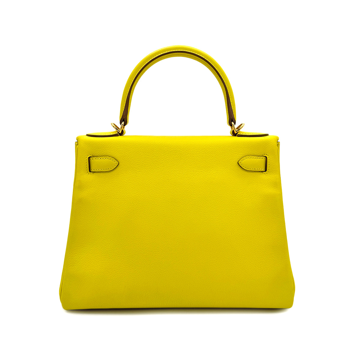 HERMES KELLY 28 RETOURNE LIME EVERCOLOR HAND SHOULDER BAG Y GHW 90299546
