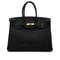 HERMES BIRKIN 35 BLACK TOGO HAND BAG □J GHW 90299552 - PURPOSE