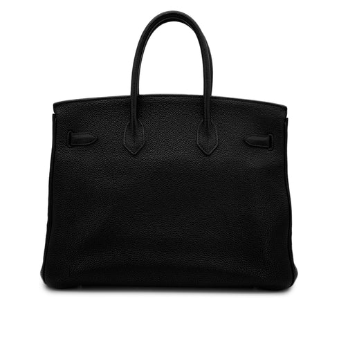 HERMES BIRKIN 35 BLACK TOGO HAND BAG □J GHW 90299552 - PURPOSE