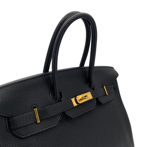 HERMES BIRKIN 35 BLACK TOGO HAND BAG □J GHW 90299552 - PURPOSE
