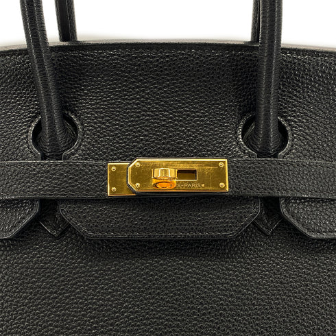 HERMES BIRKIN 35 BLACK TOGO HAND BAG □J GHW 90299552 - PURPOSE