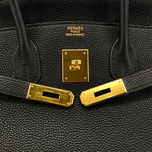 HERMES BIRKIN 35 BLACK TOGO HAND BAG □J GHW 90299552 - PURPOSE