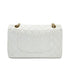 CHANEL VINTAGE CLASSIC FLAP MEDIUM CHAIN SHOULDER BAG WHITE LAMB SKIN 90299560 - PURPOSE