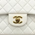 CHANEL VINTAGE CLASSIC FLAP MEDIUM CHAIN SHOULDER BAG WHITE LAMB SKIN 90299560 - PURPOSE