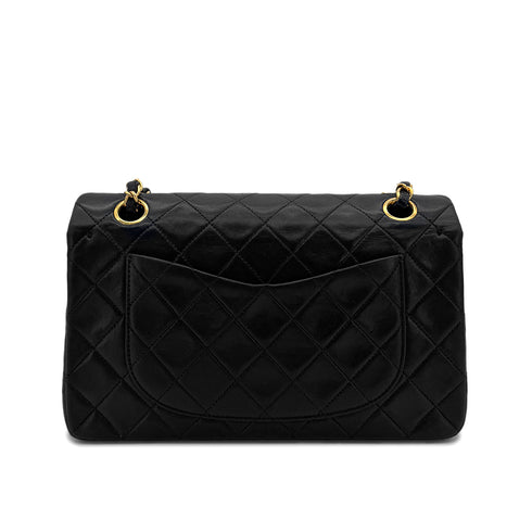 CHANEL VINTAGE CLASSIC FLAP SMALL CHAIN SHOULDER BAG BLACK LAMB SKIN 90299569 - PURPOSE