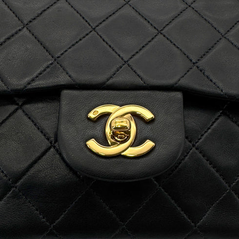 CHANEL VINTAGE CLASSIC FLAP SMALL CHAIN SHOULDER BAG BLACK LAMB SKIN 90299569 - PURPOSE