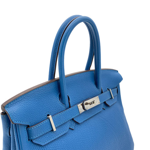 HERMES BIRKIN 30 MYKONOS TOGO HAND BAG □O PALLADIUM HARDWARE 90299591 - PURPOSE