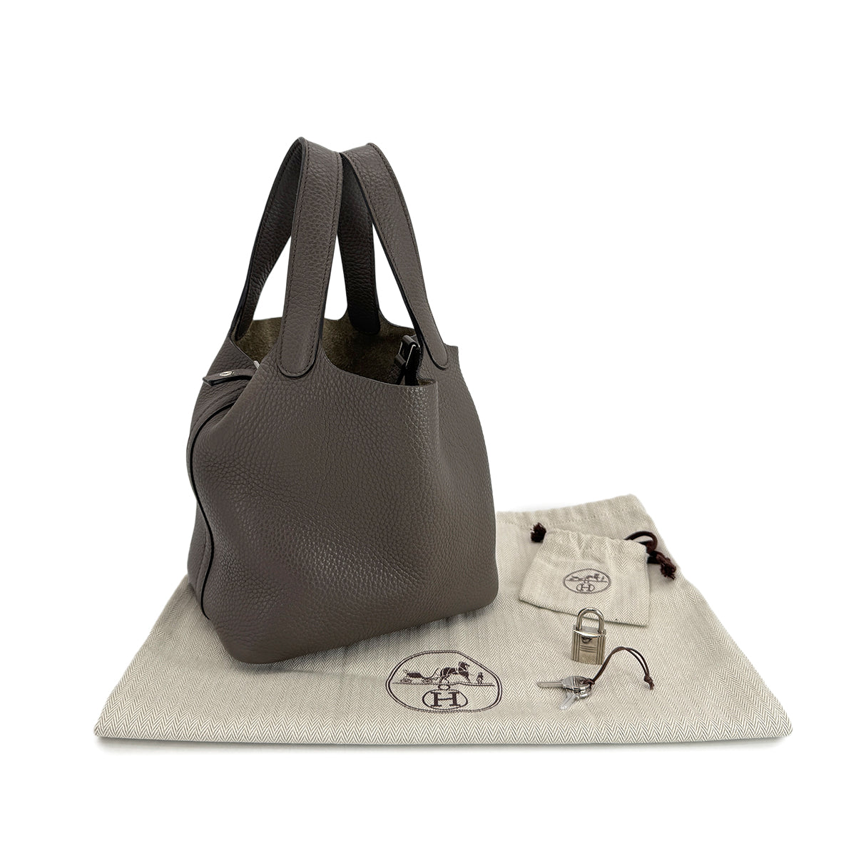 HERMES PICOTIN LOCK PM ETAIN TAURILLON CLEMENCE HAND BAG Y SHW 90299609