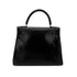 HERMES KELLY 28 RETOURNE BLACK BOXCALF HAND SHOULDER BAG □B GHW 90299703 - PURPOSE