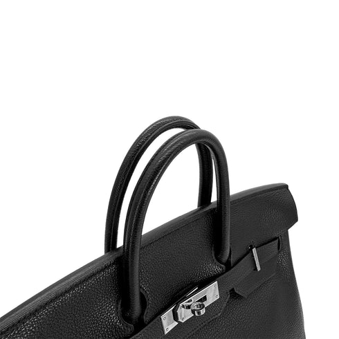 HERMES HAUT A COURROIES 32 BLACK TOGO HAND BAG □E SHW 90299752 - PURPOSE