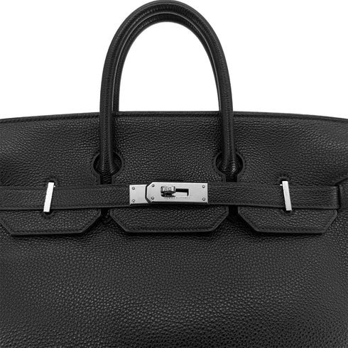 HERMES HAUT A COURROIES 32 BLACK TOGO HAND BAG □E SHW 90299752 - PURPOSE