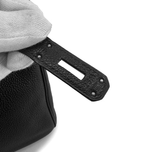 HERMES HAUT A COURROIES 32 BLACK TOGO HAND BAG □E SHW 90299752 - PURPOSE