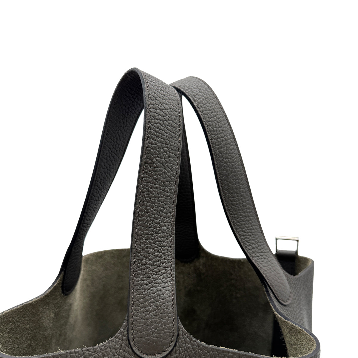 HERMES PICOTIN LOCK MM GRIS MEYER TAURILLON CLEMENCE HAND BAG D SHW 90299754