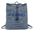 CHANEL DEAUVILLE BACK PACK BLUE CANVAS LEATHER 90299784 - PURPOSE