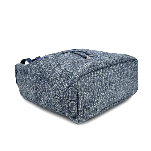 CHANEL DEAUVILLE BACK PACK BLUE CANVAS LEATHER 90299784 - PURPOSE
