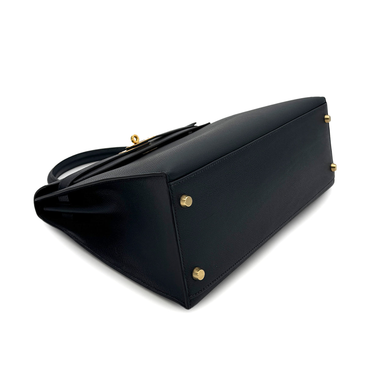 HERMES KELLY 32 SELLIER BLUE MARINE COUCHEVEL HAND SHOULDER BAG 〇Z GHW 90299785