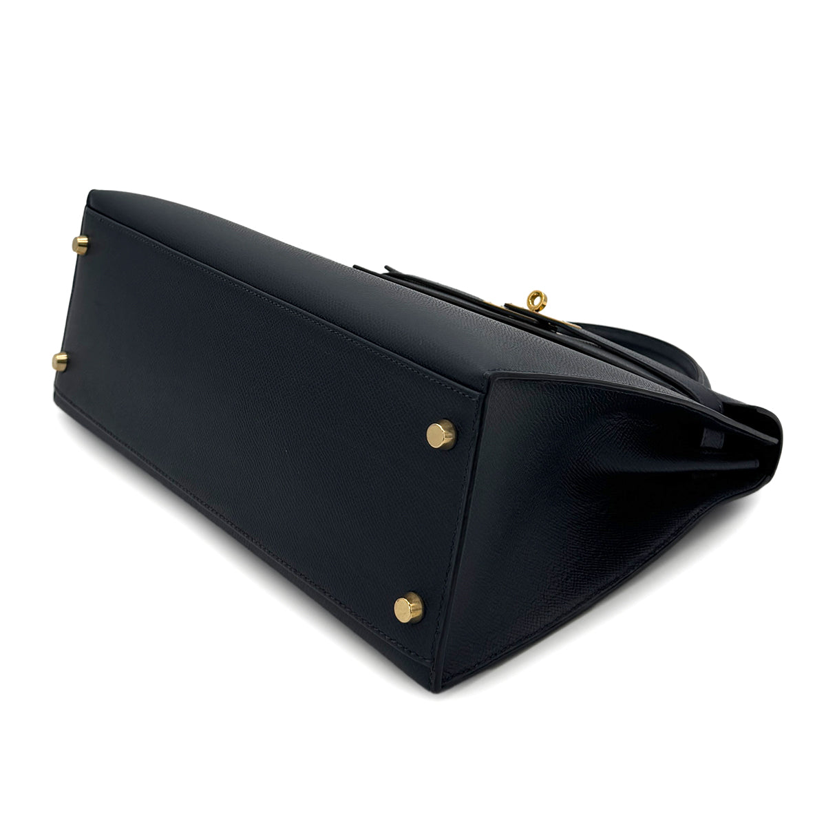 HERMES KELLY 32 SELLIER BLUE MARINE COUCHEVEL HAND SHOULDER BAG 〇Z GHW 90299785