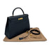 HERMES KELLY 32 SELLIER BLUE MARINE COUCHEVEL HAND SHOULDER BAG 1996 CIRCLE Z GHW 90299785 - PURPOSE