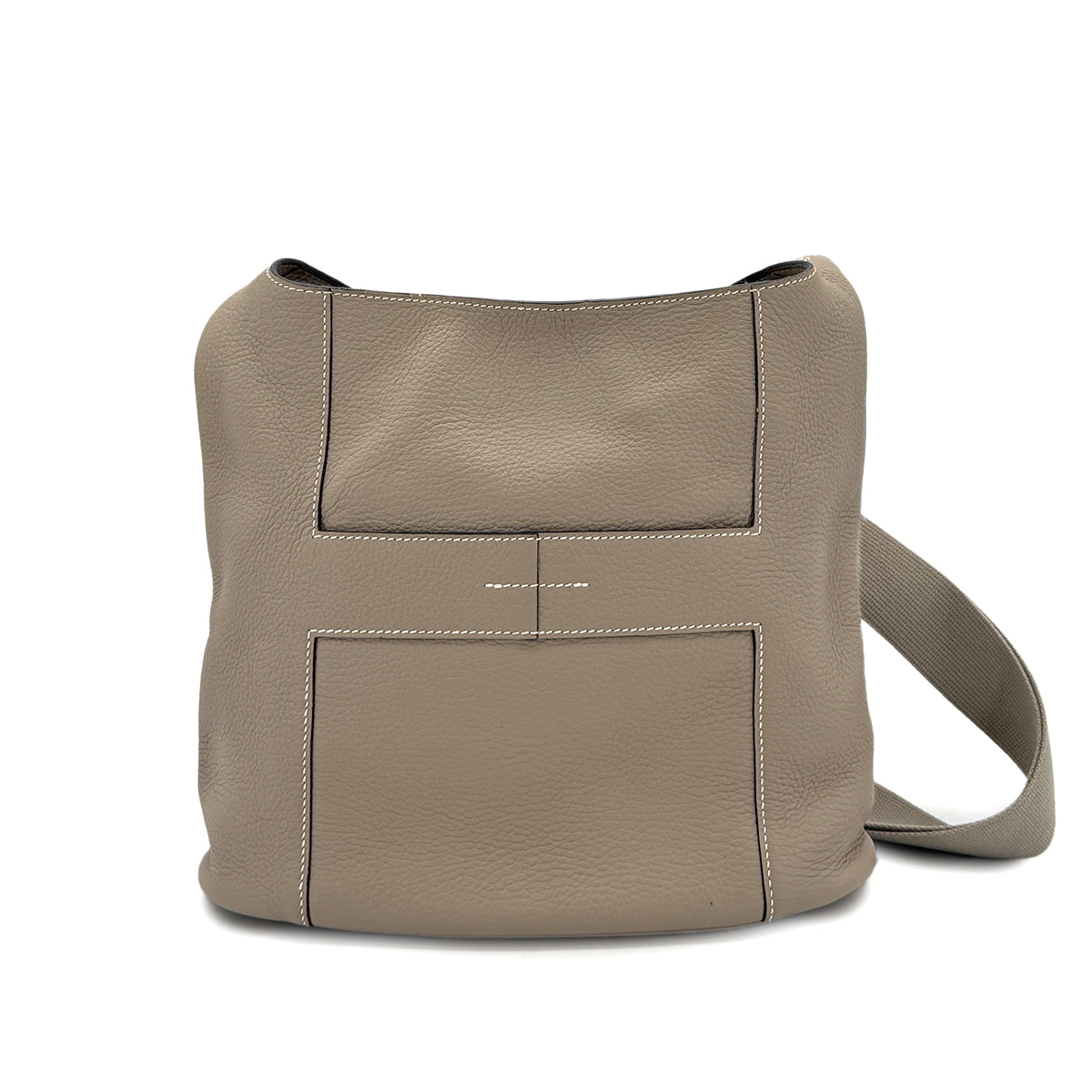 HERMES GOOD NEWS PM GRIS TOURTERELLE TOGO SHOULDER BAG □N SHW 90299788