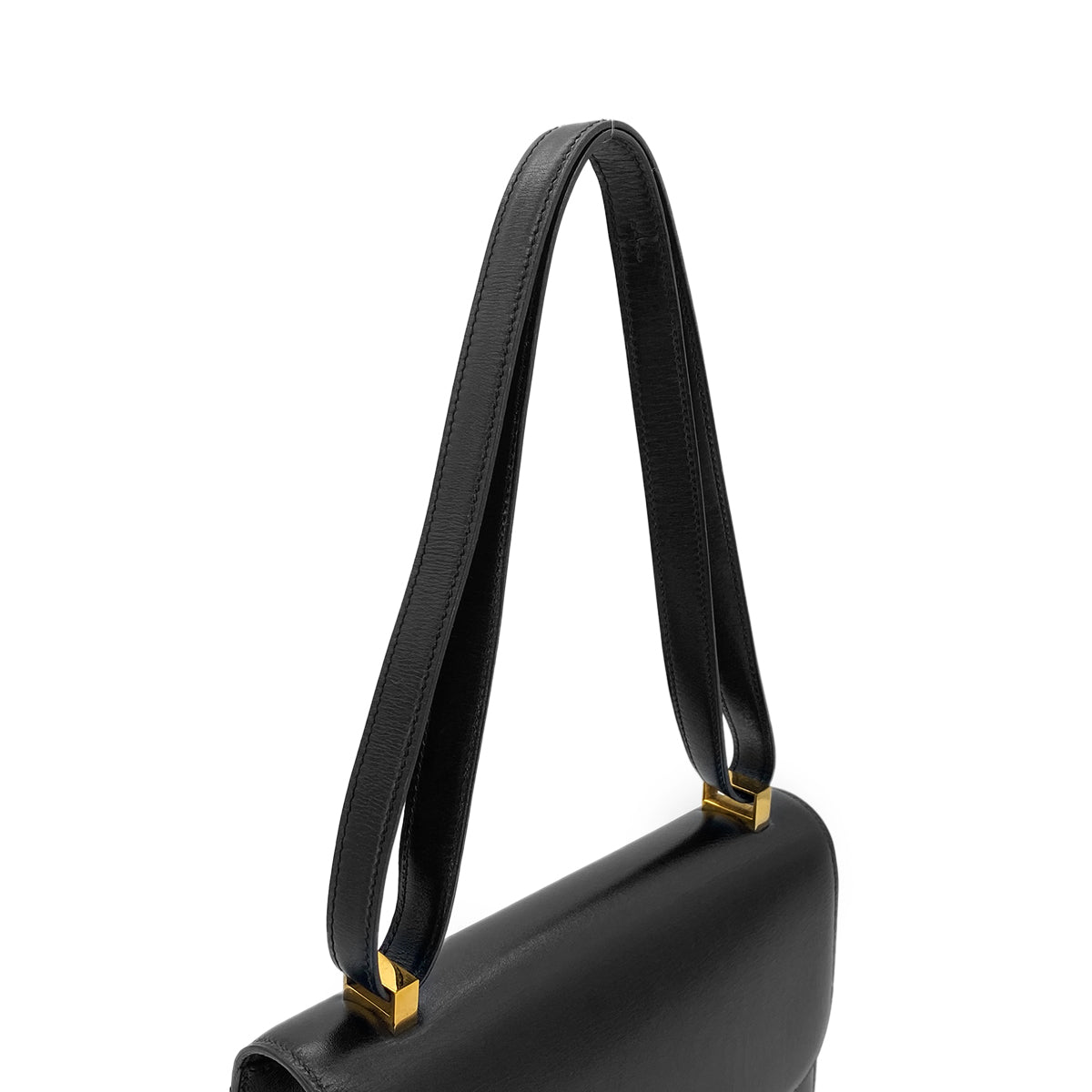 HERMES CONSTANCE 23 BLACK BOXCALF SHOULDER BAG 〇O GHW 90299789