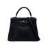HERMES KELLY 28 RETOURNE BLACK TOGO HAND SHOULDER BAG □L SHW 90299802 - PURPOSE