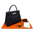 HERMES KELLY 28 RETOURNE BLACK TOGO HAND SHOULDER BAG □L SHW 90299802 - PURPOSE