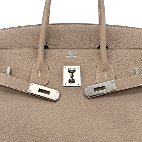 HERMES BIRKIN 35 ARGILE TAURILLON CLEMENCE HAND BAG □P SHW 90299803 - PURPOSE