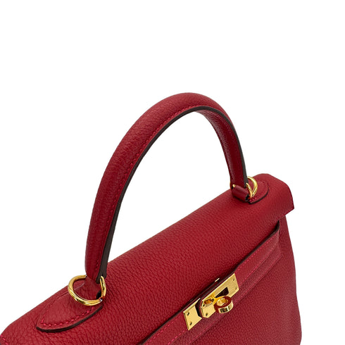 HERMES KELLY 25 RETOURNE ROUGE VIF TOGO HAND SHOULDER BAG A GHW 90299804 - PURPOSE