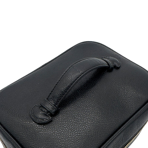 CHANEL VINTAGE VANITY HAND BAG BLACK CAVIAR SKIN 90299805