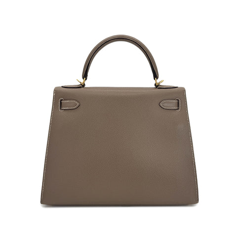 HERMES KELLY 28 SELLIER ETOUPE VEAU EPSOM HAND SHOULDER BAG A GHW SPO 90299807 - PURPOSE