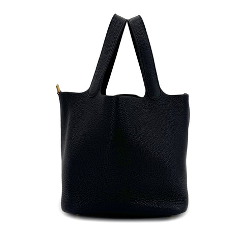 HERMES PICOTIN LOCK MM BLACK TAURILLON CLEMENCE HAND BAG C GHW 90311268 - PURPOSE