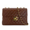 CHANEL VINTAGE JUMBO MATELASSE 30 CHAIN SHOULDER BAG BROWN LAMB SKIN 90299812 - PURPOSE