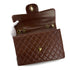 CHANEL VINTAGE JUMBO MATELASSE 30 CHAIN SHOULDER BAG BROWN LAMB SKIN 90299812 - PURPOSE