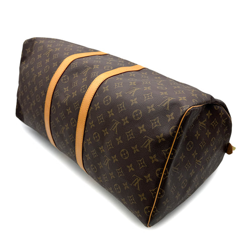 LOUIS VUITTON MONOGRAM KEEPALL 55 LUGGAGE BROWN M41424 90299815