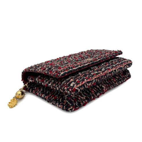 CHANEL MATELASSE CHAIN WALLET MULTICOLOR TWEED 90299816 - PURPOSE