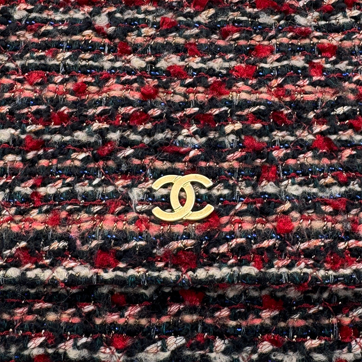 CHANEL MATELASSE CHAIN WALLET MULTICOLOR TWEED 90299816