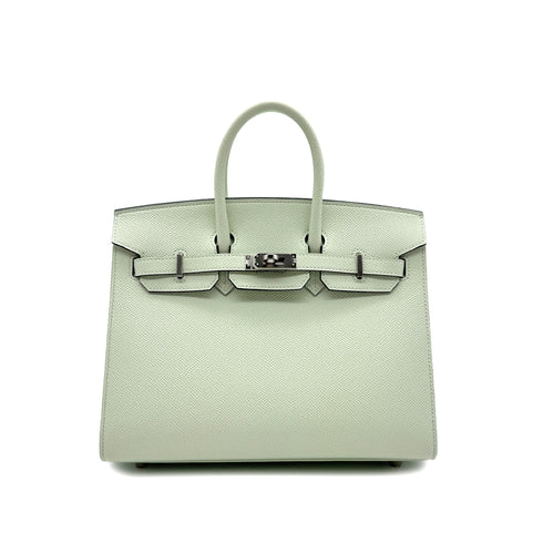 HERMES BIRKIN 25 SELLIER VERT FIZZ EPSOM HAND BAG B SHW 90299817