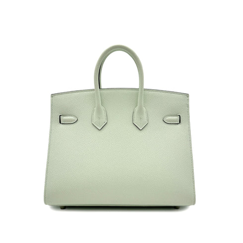 HERMES BIRKIN 25 SELLIER VERT FIZZ EPSOM HAND BAG B SHW 90299817