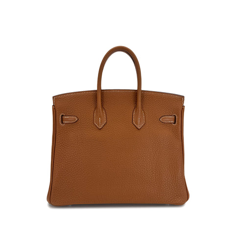 HERMES BIRKIN 25 GOLD TOGO HAND BAG □N SHW 90299824 - PURPOSE