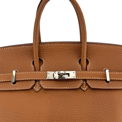 HERMES BIRKIN 25 GOLD TOGO HAND BAG □N SHW 90299824 - PURPOSE