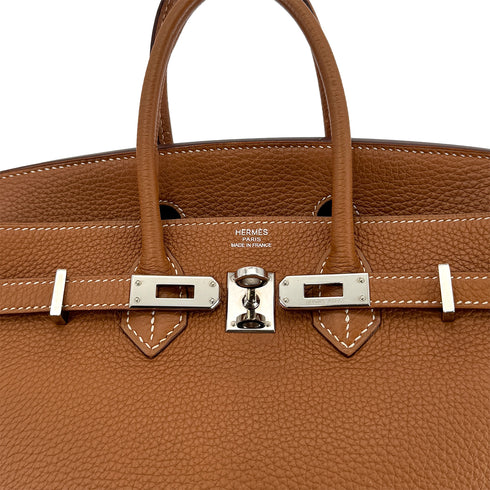 HERMES BIRKIN 25 GOLD TOGO HAND BAG □N SHW 90299824 - PURPOSE
