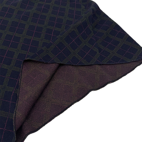 CHANEL SHORT SLEEVE TOPS ARGYLE PATTERN NAVY PINK CASHMERE 44 P46 RTW 90299826