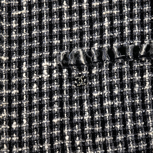 CHANEL RIBBON TWEED JACKET BLACK WOOL 40 04A RTW 90299827