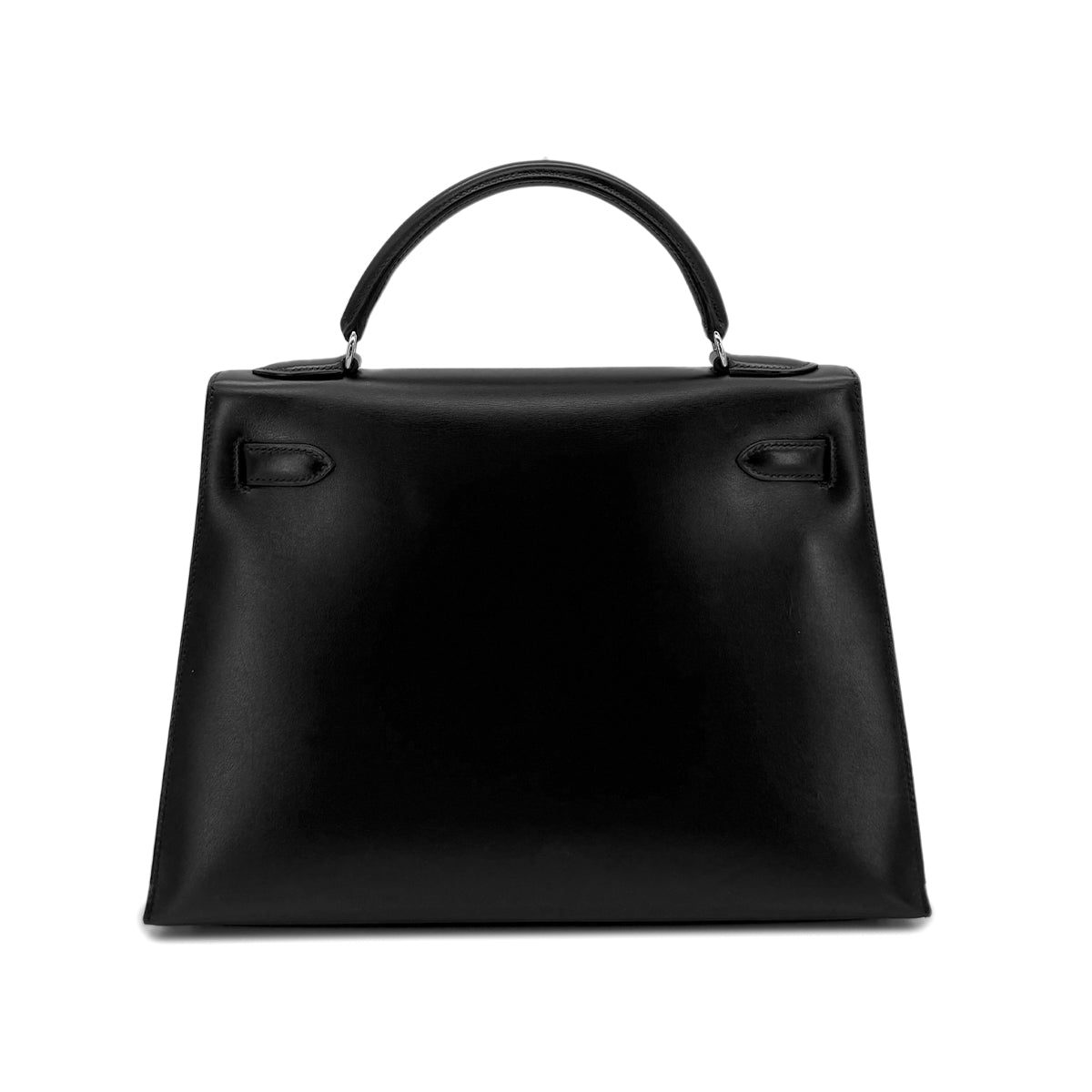 HERMES KELLY 32 SELLIER BLACK BOXCALF HAND SHOULDER BAG □C SHW 90299828