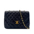 CHANEL VINTAGE MATELASSE HALF MOON CHAIN SHOULDER BAG NAVY LAMB SKIN 90300010 - PURPOSE