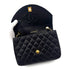 CHANEL VINTAGE MATELASSE HALF MOON CHAIN SHOULDER BAG NAVY LAMB SKIN 90300010 - PURPOSE